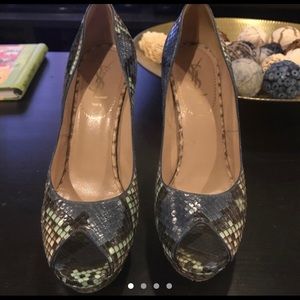 YSL Open toe platform